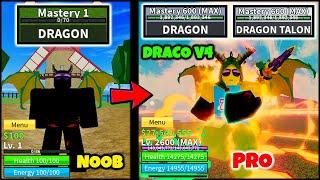 Full Body Haki Noob To Pro using Dragon Build | Unlocked Draco Race V4 Full Awakening