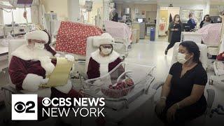 Santa, Mrs. Claus visit White Plains Hospital's NICU