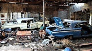 Abandoned Route 66- Found Abandoned Classic Cars Left in Garage