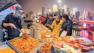 The most popular night market among young people in Chongqing, China, with hundreds of food stalls!