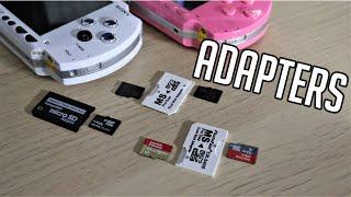 PSP Hacks: How to Setup Memory Stick Pro Duo Micro SD Card Adapter Dual and Single | Tutorial 2020
