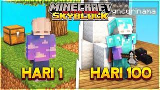 100 HARI Minecraft SKYBLOCK tapi PRO PLAYER BEDWARS!