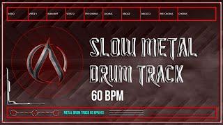 Slow Metal Drum Track 60 BPM (HQ,HD)