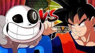 A LUTA DE GOKU VS SANS! DRAGON BALL Z VS UNDERTALE!