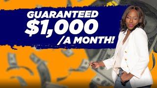 GUARANTEED INCOME $400-$1000 A MONTH FOR 12 MONTHS! LOW INCOME + SENIORS QUALIFY NO STRINGS ATTACHED