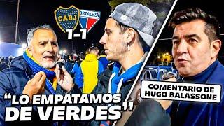 REACCIÓN CON LOS HINCHAS /  BOCA 1-1 FORTALEZA  / COPA SUDAMERICANA