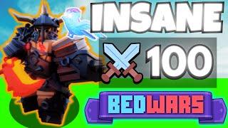 So I got **100 KILLS ** with BARBARIAN + WHISPER.. (Roblox Bedwars)