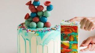 Tie Dye Rainbow Cake Tutorial- Rosie's Dessert Spot