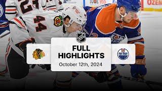 Blackhawks at Oilers | October 12, 2024 | NHL Full Game Highlights