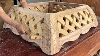 A Masterful Art Of Woodworking // Build A Table With A Unique New Style From Natural Tree Trunks