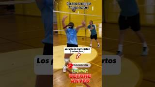 Antes y después la mejora en la técnica del ataque (brazos , pasos , carrera y golpeo #volleyball