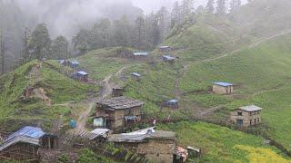 Simple Nepali Rural Village in Mountain || Life with Beautiful Nature || IamSuman