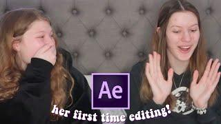 teaching my best friend how to edit on AFTER EFFECTS!