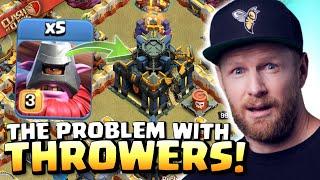 Pros RISK WAR with THROWERS (why are throwers bad?) | Clash of Clans