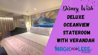 Disney Wish: Deluxe Oceanview Stateroom with Verandah Cabin Tour