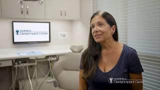 Dental implants and porcelain crowns give Maria a beautiful new smile