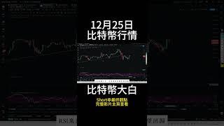 12月25日short 比特幣反彈想要測試十萬，回調完成了嗎？92000附近構築雙底還是頭肩底？ #btc #以太坊 #eth #投資 #數字貨幣 #技術分析 #比特幣 #合約 #比特币