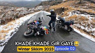 FROZEN Old silk route | Winter sikkim bike tour 2023 | day 2