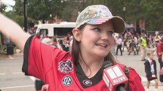 Donald Trump reaction from fans at Georgia-Alabama game