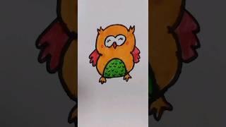 Lets draw owl drawing#owl#coloring #satisfying #art #coloring #satisfying #youtubeshorts