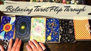 Relaxing/ASMR Tarot Deck/Charm Flip Through