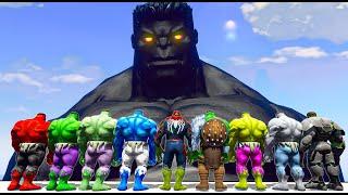 World War Hulk | Black Hulk COC vs Spider-Hulk x Red Hulk x Grey Hulk x Blue Hulk - What If
