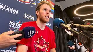 Connor McDavid on Sidney Crosby dominating 4 Nations Face-Off opener