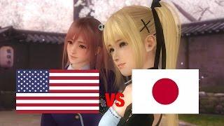 DOA5LR English Vs Japanese Voice Comparison - TAG EDITION! - (Part 2 - Cute Characters)