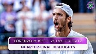Five set thriller to make history! | Lorenzo Musetti vs Taylor Fritz | Highlights | Wimbledon 2024