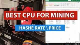 Best CPU for mining: comparison of AMD Ryzen, Intel Xeon, Intel Core.  Hashe rates \ prices.