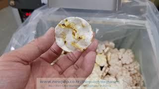 Test of popped chips machine by rice & mung bean