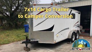 7x14 Cargo Trailer to Camper Conversion | Introducing the Kemp Outside Cargo Camper | Episode 1