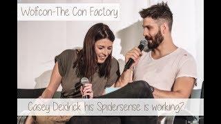 Casey Deidrick and me on stage talking about Spidersense Wolfcon 2017