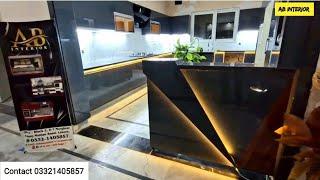 Modular kitchen design 2023 / Worktop,Cabinet  Complete Kitchen Organization/ ab interior