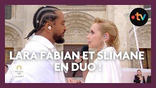 Lara Fabian et Slimane reprennent "Je suis malade" devant la Basilique Saint-Denis