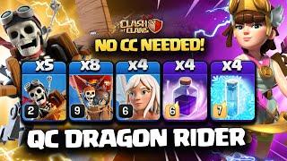 After Update! Th13 Dragon Rider Attack | Th13 No Siege | Th 13 QC Dragon Rider Army Clash Of Clans