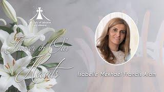 Funeral Service for tate Isabelle Mekhael Francis Alam | Monday 13th of May  2024 | 10:00 am