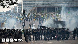 1,500 detained in Brazil after right-wing protesters storm Congress - BBC News