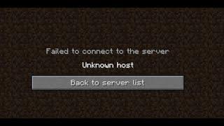 што делать когда не можеж зайти на сервер в майнкрафт и пишет uknow host