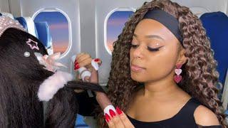 ASMR | ️ The Lady On The Airplane Does Your Hair | Hair Curling