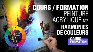 Acrylic painting course n°5: Harmonies of colors, chromatic circle [Complete video course]