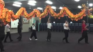 Practice run for dragon dance with Brisbane Kung Fu