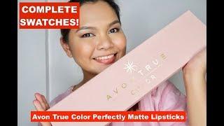 Avon True Color Perfectly Matte Lipstick: Complete Swatches!
