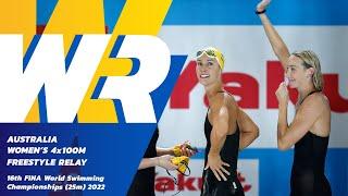 NEW WORLD RECORD  | Women’s 4x100m Freestyle Relay | 16th FINA World Swimming Championships 2022