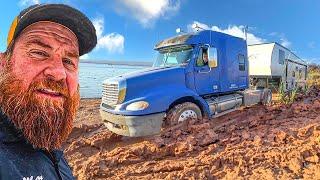 Largest Recovery Ever! Wrecker Takes On The Mud Pit!