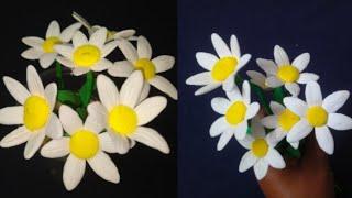 How to Make Flower With Clay / Super Clay Daisy Flower Tutorial / ক্লে দিয়ে ডেইজি ফুল বানানো