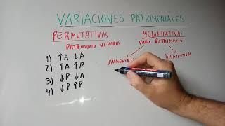 Que son las Variaciones Patrimoniales, ejemplo de variaciones Permutativas y modificativas.