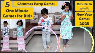 5 One Minute Games | Indoor games for kids | Christmas Party Games | New year games (2024)