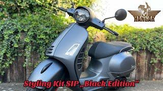 Umbau von Chrom auf Schwarz bei einer GTS 125 mit dem Sip Styling Kit "Black Edition"