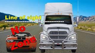 Driver's Education Video - Big Truck No Zones - How to drive safely around big trucks.